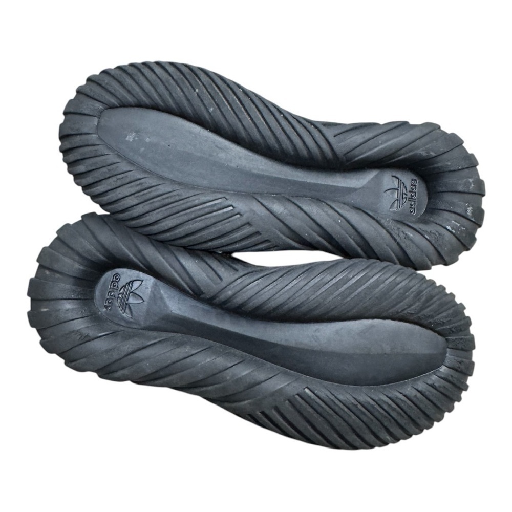 Adidas Men’s 6.5 Women’s 7.5 Metallic Triple Black Tubular Dawn BZ0629 Trainers - Picture 6 of 8